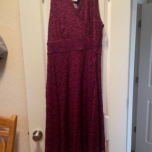 Wine colored Lace Dress